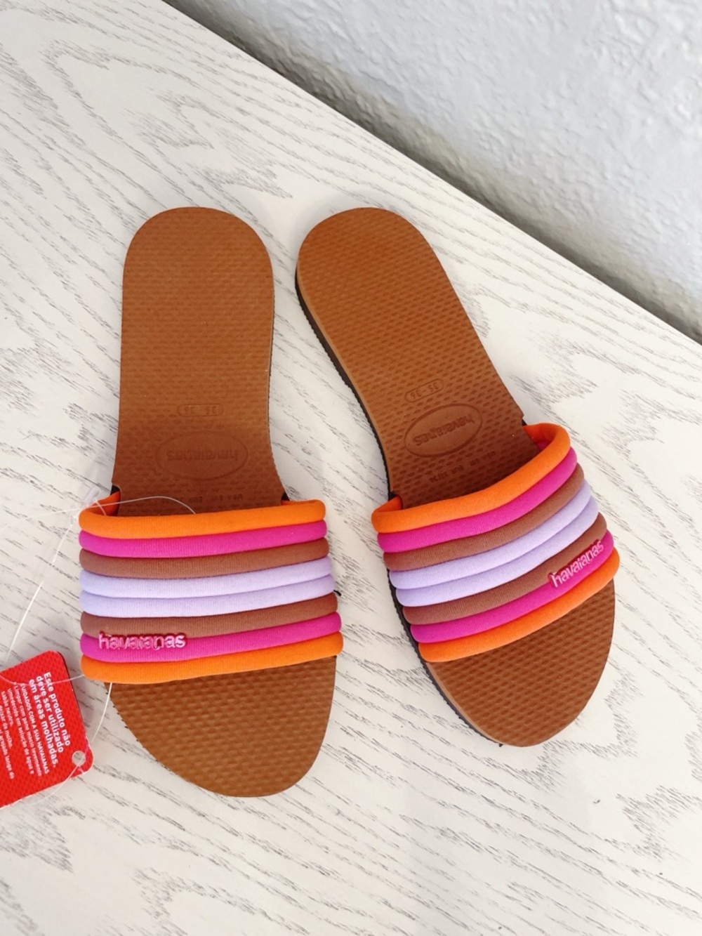 Havaianas NEW Malta cool Women's Multicolor Striped Slide Sandals - 6 - Picture 5 of 8